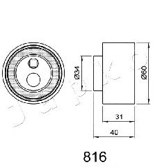 JAPKO 45816 Tensioner, timing belt